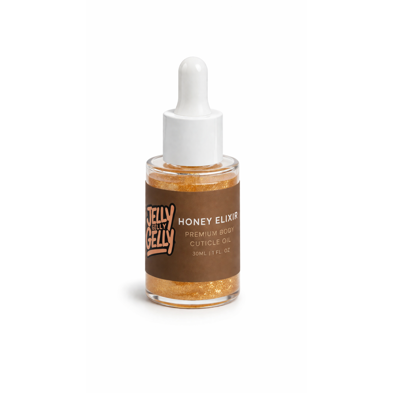 Jelly Gelly prabangus Honey Elixir Premium Body & Cuticle Oil 30 ml su blizgučiais