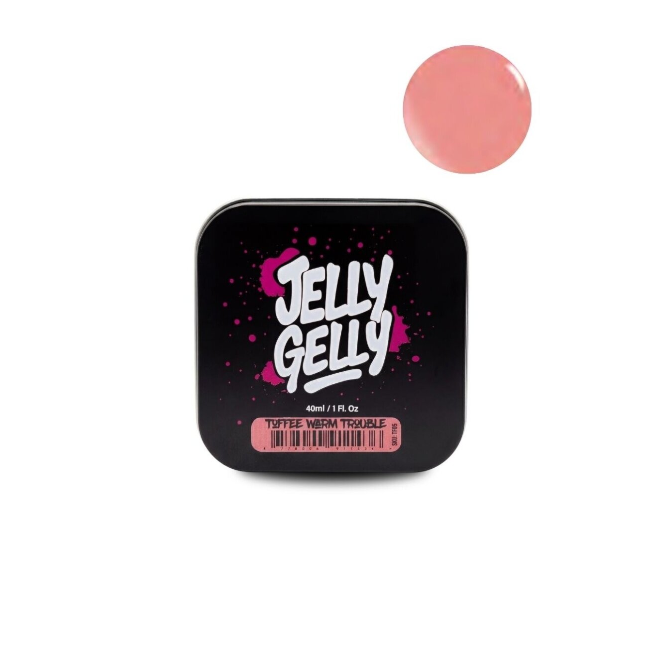Jelly Gelly Toffee Warm Trouble savaime išsilyginantis, klampesnės konsistencijos gelis 40ml