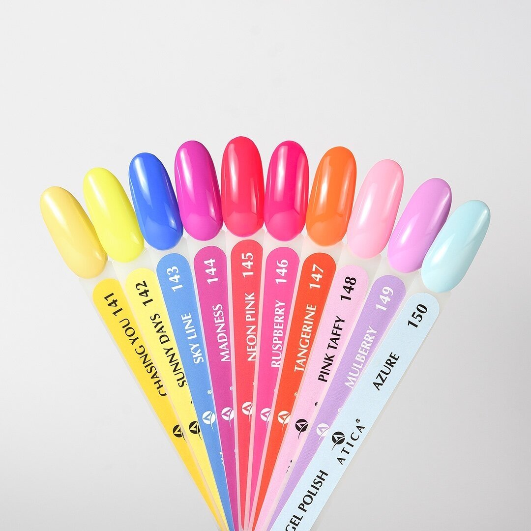 Atica gelinis lakas NEON PINK, 7,5 ml 1 Atica gelinis lakas NEON PINK, 7,5 ml 1