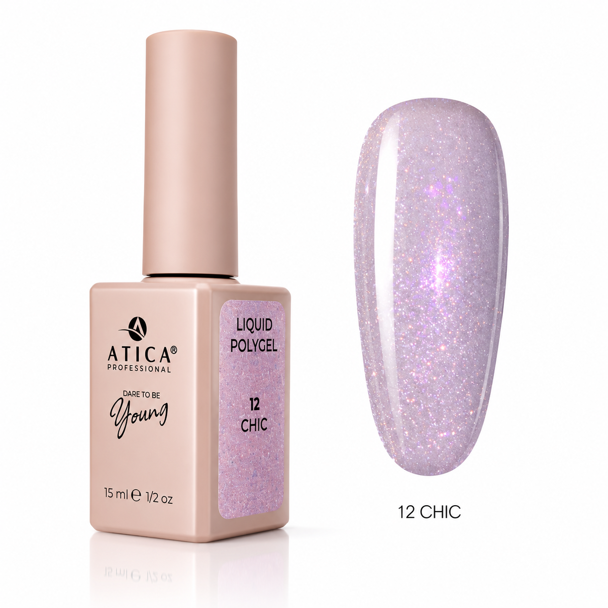 Atica skystas poligelis CHIC 12, 15ml Atica skystas poligelis CHIC 12, 15ml