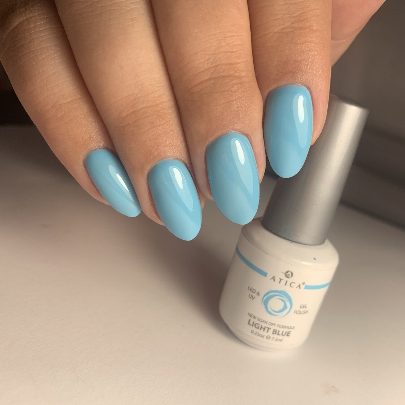 Atica gelinis lakas LIGHT BLUE, 7,5 ml 1 Atica gelinis lakas LIGHT BLUE, 7,5 ml 1