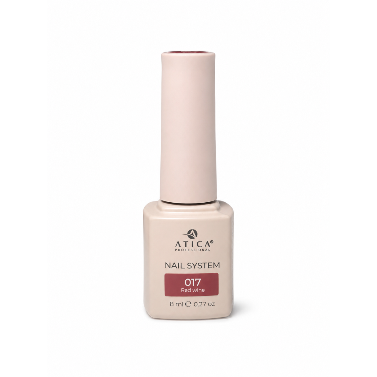 Atica gelinis lakas RED WINE, 7,5 ml Atica gelinis lakas RED WINE, 7,5 ml