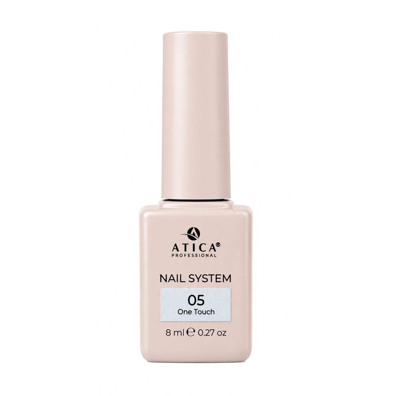 ATICA One Touch 05 – šviesiai melsvas gelinis lakas, 8 ml ATICA One Touch 05 – šviesiai melsvas gelinis lakas, 8 ml