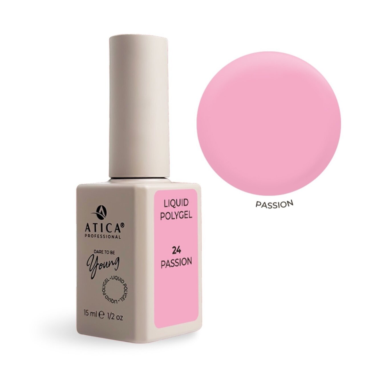 Atica skystas poligelis Passion 24, 15ml Atica skystas poligelis Passion 24, 15ml