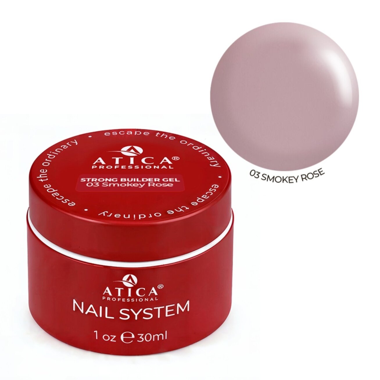 Atica Smokey Rose, 30ml - savaime išsilyginantis gelis