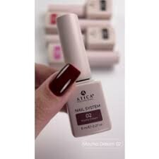 ATICA Nail System Mocha Dream 02 – bordo šokolado gelinis lakas, 8 ml