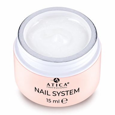 ATICA modeliavimo gelis Builder Gel eXel 19 Milk Shine Shimmer 15 ml