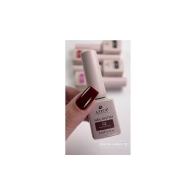 ATICA Nail System Mocha Dream 02 – bordo šokolado gelinis lakas, 8 ml