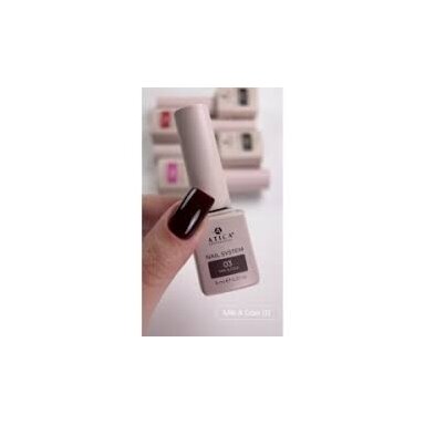ATICA Nail System Milk & Dark 03 – juodo šokolado gelinis lakas, 8 ml