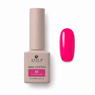 Atica Nail System Nr. 01 „Summer Vibe“ – gelinis lakas, 8 ml