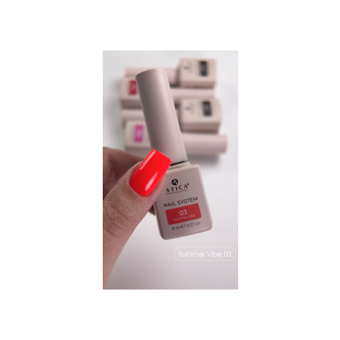 Atica Nail System Nr. 03 „Summer Vibe“ – gelinis lakas, 8 ml