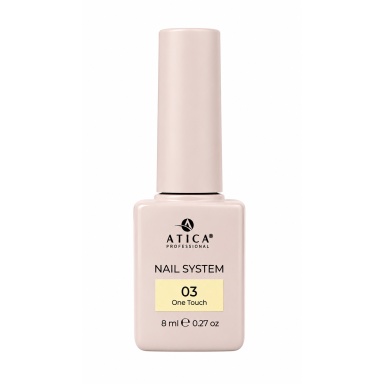 ATICA One Touch 03 – šviesiai geltonas gelinis lakas, 8 ml