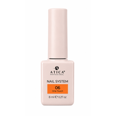 ATICA One Touch 06 – ryškiai oranžinis gelinis lakas, 8 ml
