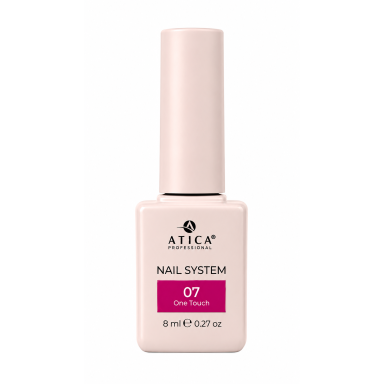 ATICA One Touch 07 – sodriai rožinis gelinis lakas, 8 ml
