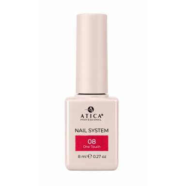 ATICA One Touch 08 – ryškiai rožinis gelinis lakas, 8 ml