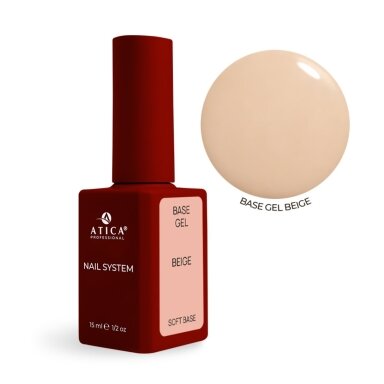 ATICA Base Beige, 15ml (elastinga kaučiukinė bazė)