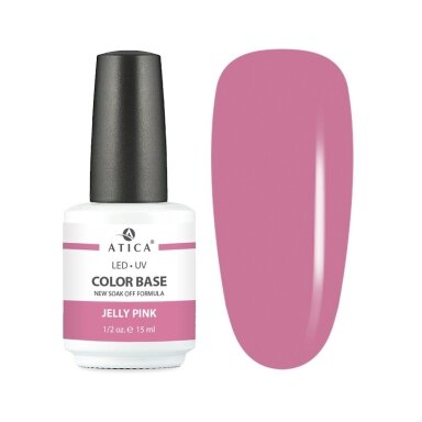 ATICA Rubber Jelly Pink15 ml, (elastinga kaučiukinė bazė)