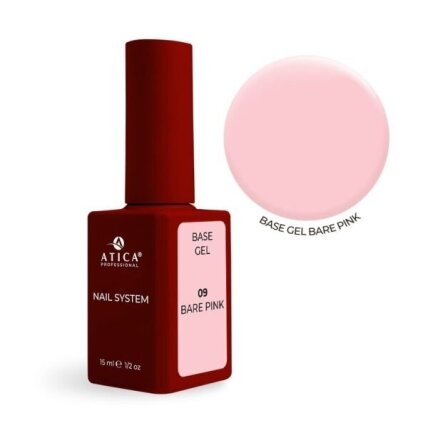 ATICA Cover Base Gel 09 Bare Pink 15 ml ATICA Cover Base Gel 09 Bare Pink 15 ml