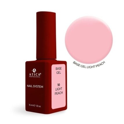 ATICA Cover Base Gel 10 Light Peach 15 ml ATICA Cover Base Gel 10 Light Peach 15 ml