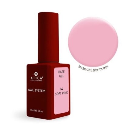 ATICA Cover Base Gel 14 Soft Pink 15 ml ATICA Cover Base Gel 14 Soft Pink 15 ml