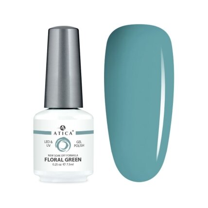Atica gelinis lakas FLORAL GREEN, 7,5 ml Atica gelinis lakas FLORAL GREEN, 7,5 ml