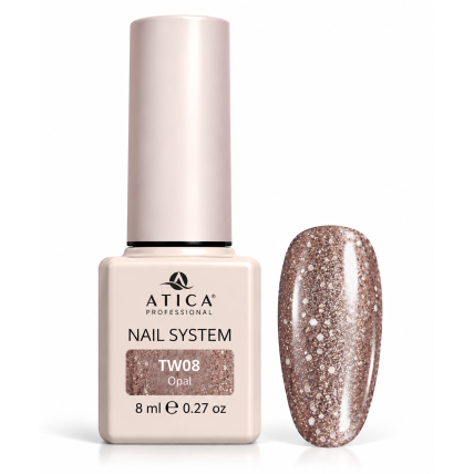 Atica Gelinis lakas OPAL - šviesą atspindintis, 8 ml Atica Gelinis lakas OPAL - šviesą atspindintis, 8 ml