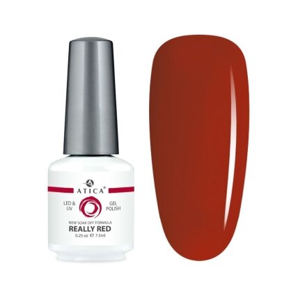 Atica gelinis lakas REALLY RED, 7,5 ml Atica gelinis lakas REALLY RED, 7,5 ml