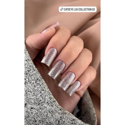Atica LC03 Lux Collection „Cat’s Eye“ – magnetinis gelinis lakas, 8 ml 1