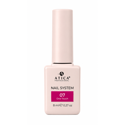 ATICA One Touch 07 – sodriai rožinis gelinis lakas, 8 ml