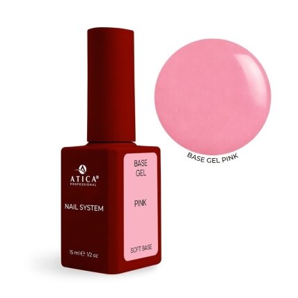 ATICA Base Pink, 15ml (elastinga kaučiukinė bazė)