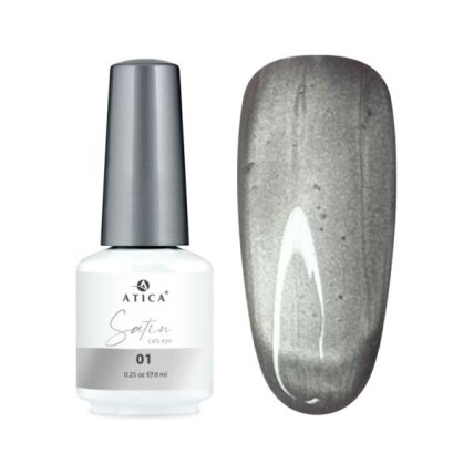 Atica Satin Cats Eye gelinis lakas Nr.01, 8 ml