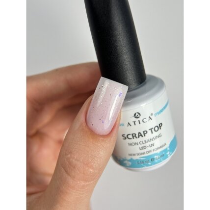 Atica Scrap Top Coat NC  – blizgantis viršutinis sluoksnis be lipnumo, 15 ml 1