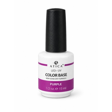 ATICA spalvota bazė geliniam lakavimui Purple, 13 ml