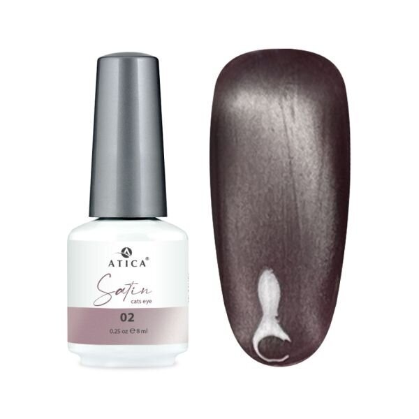 Atica SC02 Satin Cat’s Eye – magnetinis gelinis lakas, 8 ml