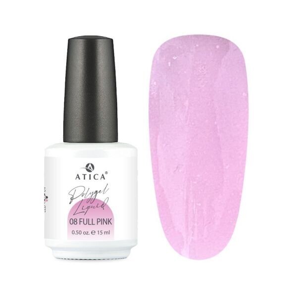 Atica skystas poligelis Full Pink 08, 15ml
