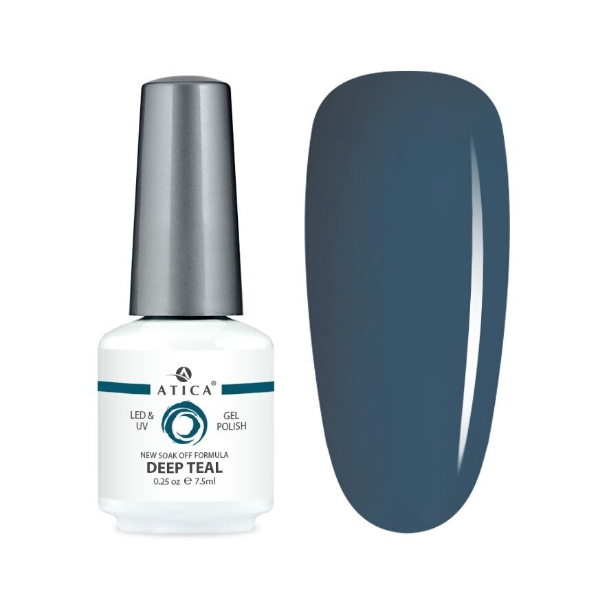 Atica gelinis lakas DEEP TEAL, 7,5 ml Atica gelinis lakas DEEP TEAL, 7,5 ml
