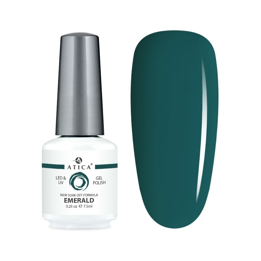Atica gelinis lakas EMERALD, 7.5 ml Atica gelinis lakas EMERALD, 7.5 ml