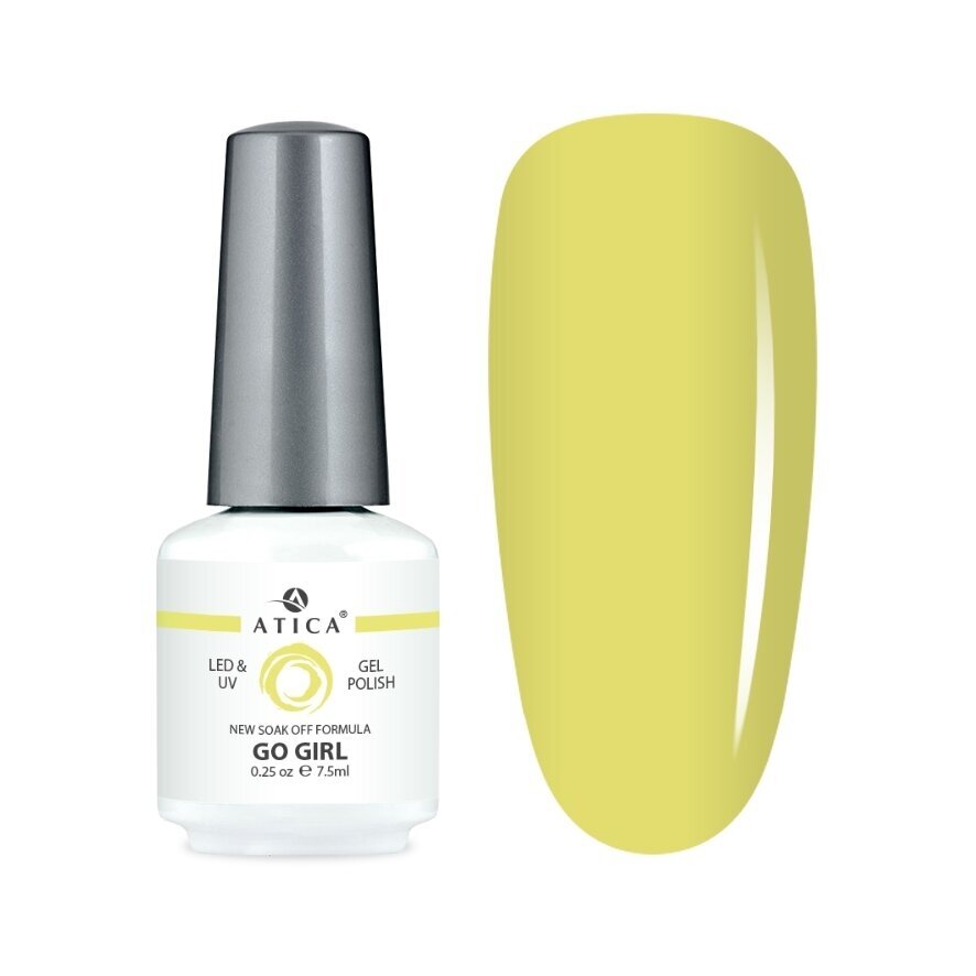Atica gelinis lakas GO GIRL, 7,5 ml Atica gelinis lakas GO GIRL, 7,5 ml