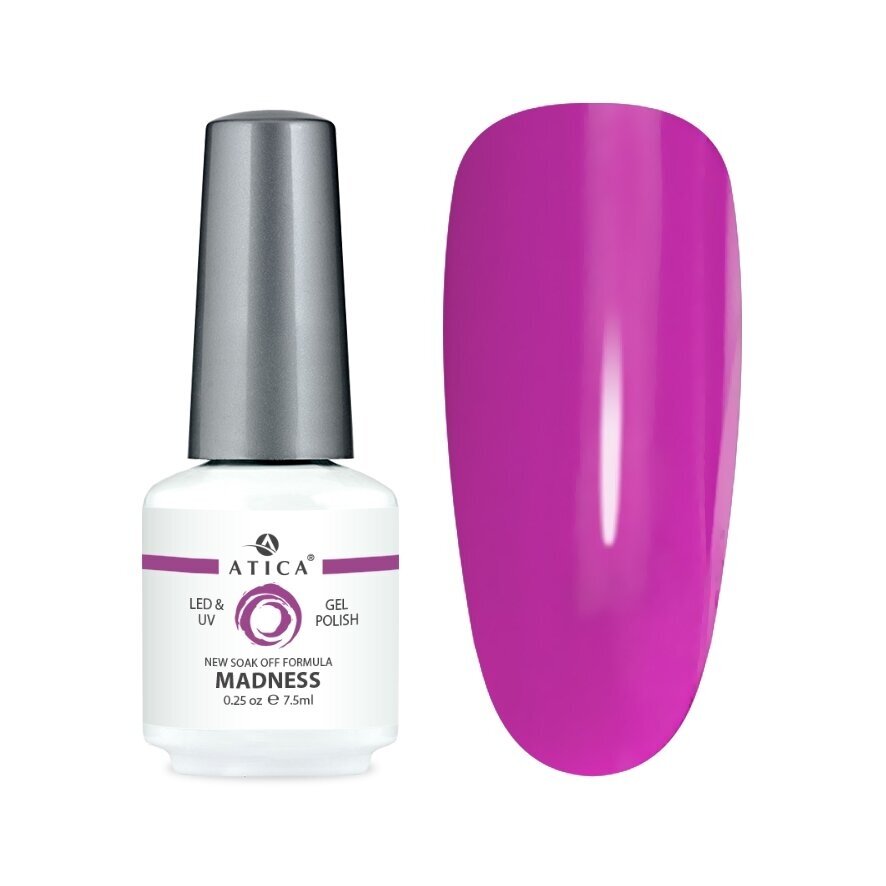 Atica gelinis lakas MADNESS, 7,5 ml Atica gelinis lakas MADNESS, 7,5 ml