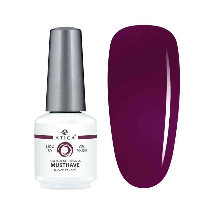 Atica gelinis lakas MUST HAVE, 7,5 ml Atica gelinis lakas MUST HAVE, 7,5 ml