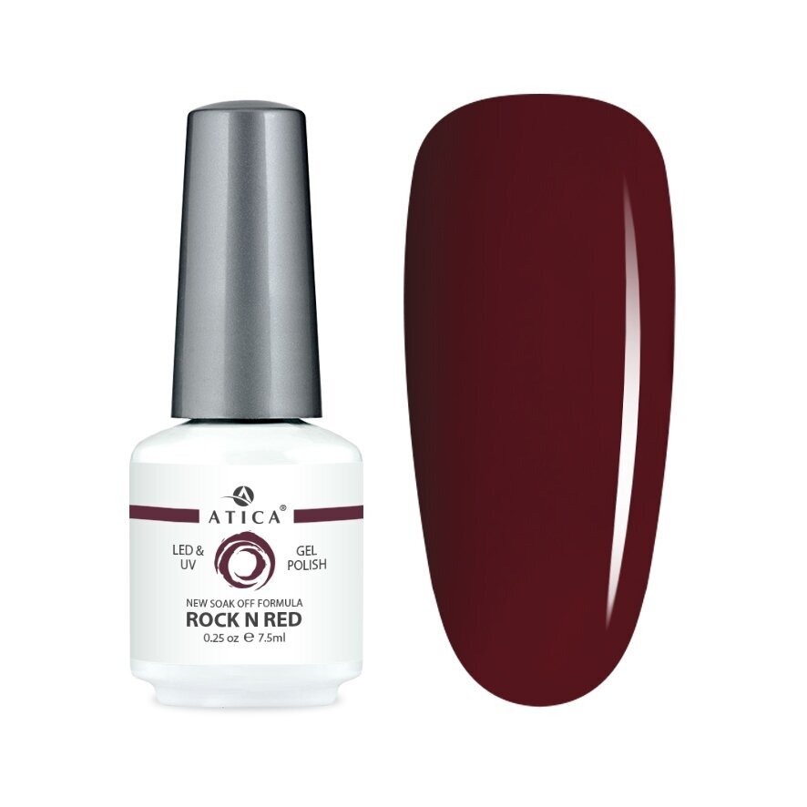 Atica gelinis lakas ROCK'N'RED, 7,5 ml Atica gelinis lakas ROCK'N'RED, 7,5 ml