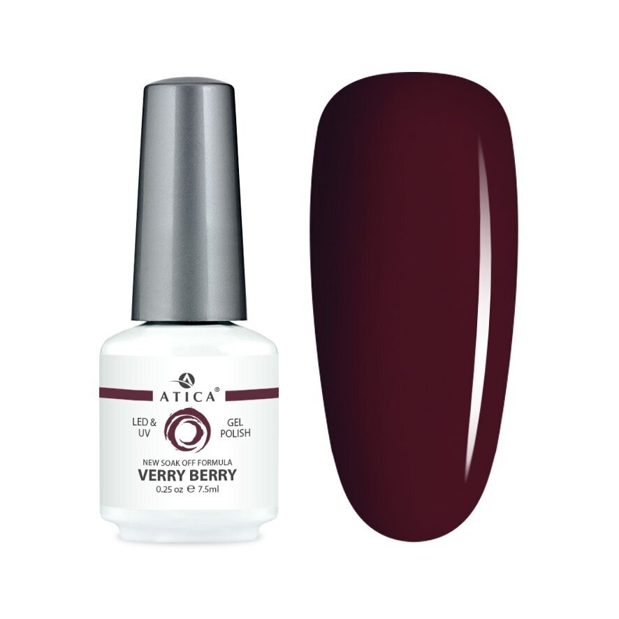 Atica gelinis lakas VERRY BERRY, 7,5 ml Atica gelinis lakas VERRY BERRY, 7,5 ml