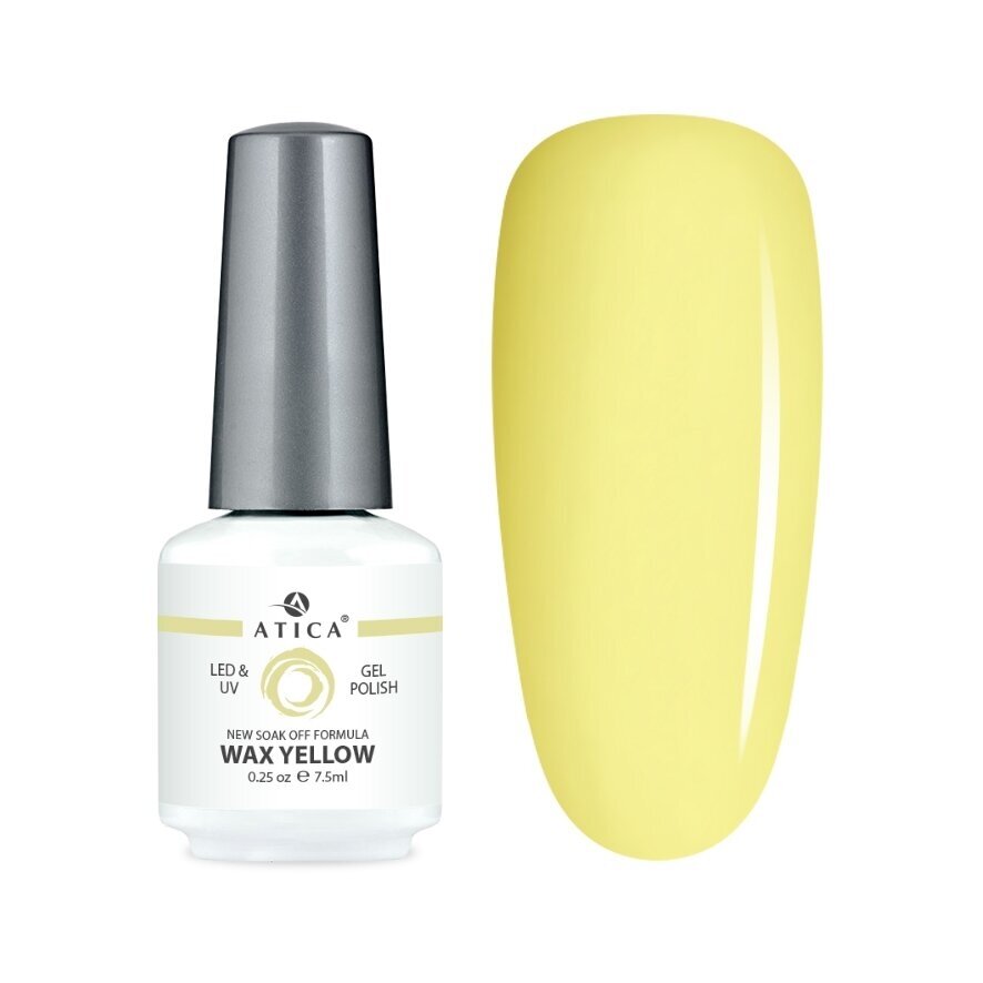 Atica gelinis lakas WAX YELLOW, 7,5 ml Atica gelinis lakas WAX YELLOW, 7,5 ml