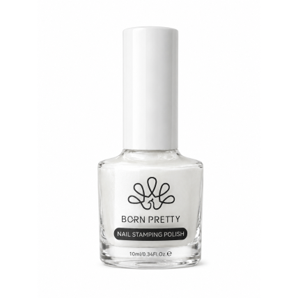 Born Pretty balti stampingo dažai 10ml Born Pretty balti stampingo dažai 10ml
