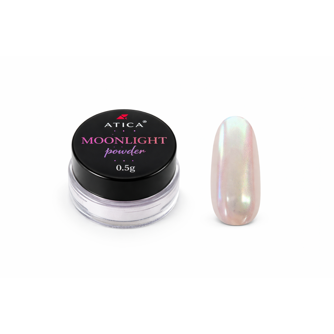 Chrome Powder M01 Moonlight – Nagų chromo pudra 0,5 g