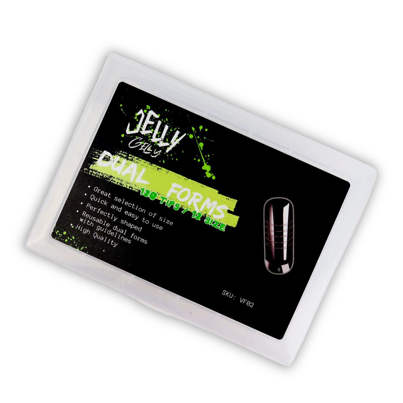 Jelly Gelly dual forms XL strong curve 120 tips/12 size