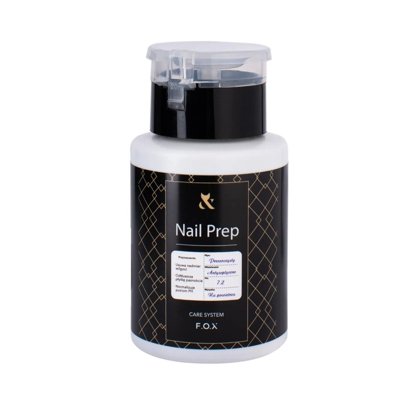 F.O.X Nail Prep nagų dehidratorius su dozatoriumi, 160 ml