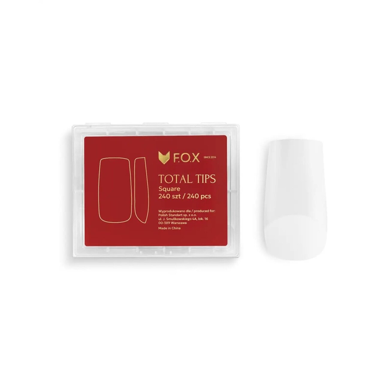 F.O.X Total Tips Square 240 vnt. – modernūs pilno padengimo nagų priauginimo tipsai F.O.X Total Tips Square 240 vnt. – modernūs pilno padengimo nagų priauginimo tipsai