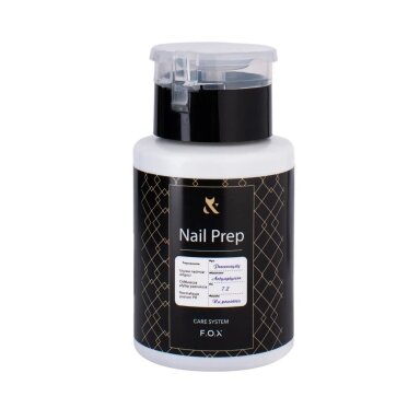 F.O.X Nail Prep nagų dehidratorius su dozatoriumi, 160 ml F.O.X Nail Prep nagų dehidratorius su dozatoriumi, 160 ml