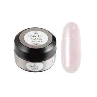 F.O.X Shine Gel Flakes Nr.003 stiprinantis gelis su folija, 15 m
